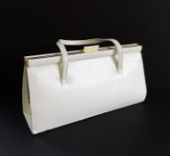 Vintage L. Tauman Ltd White Leather Handbag