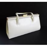 Vintage L. Tauman Ltd White Leather Handbag