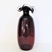 Studio Hand Blown Art Glass Vase