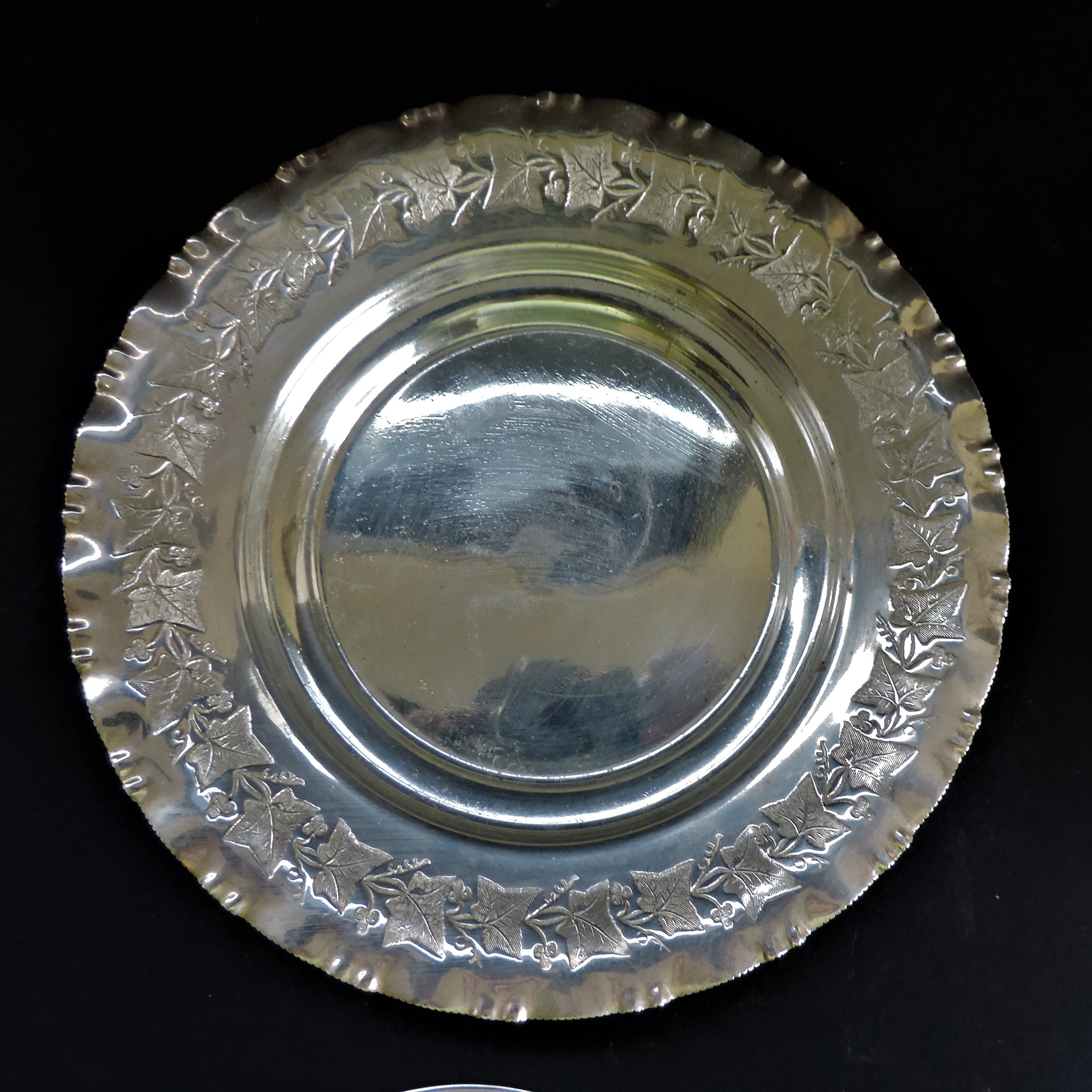 Antique Edwardian Silver Plate Glass Preserve/Butter/Honey Dish - Image 5 of 6