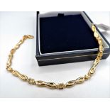 Gold on Sterling Silver Lemon Citrine Gemstone Bracelet 'NEW' with Gift Box