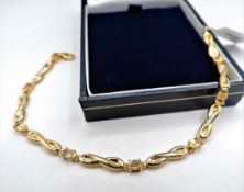 Gold on Sterling Silver Lemon Citrine Gemstone Bracelet 'NEW' with Gift Box