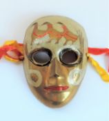 Vintage Solid Brass Decorative Wall Mask