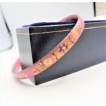 Vintage Michaela Frey Pink Enamel Bangle