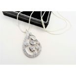 Sterling Silver Gemstone Pendant Necklace New with Gift Pouch