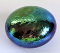 John DItchfield Glasform Iridescent Paperweight Signed on Base dated 1982