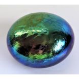 John DItchfield Glasform Iridescent Paperweight Signed on Base dated 1982