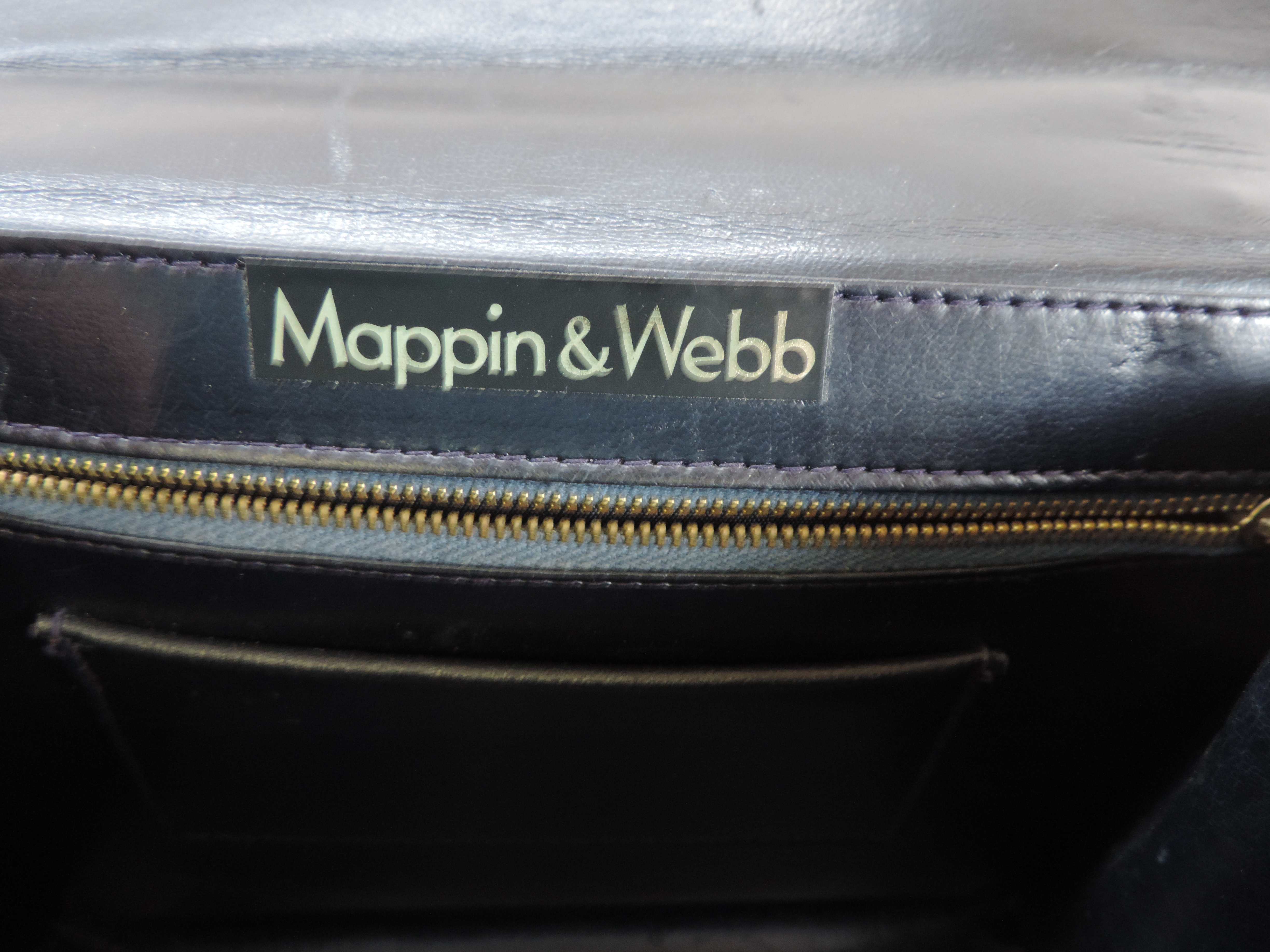 Vintage Mappin & Webb Black Lizard Skin Handbag - Image 8 of 9