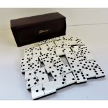 Dominoes Set in Leather Case