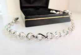 Sterling Silver White Sapphire Bracelet