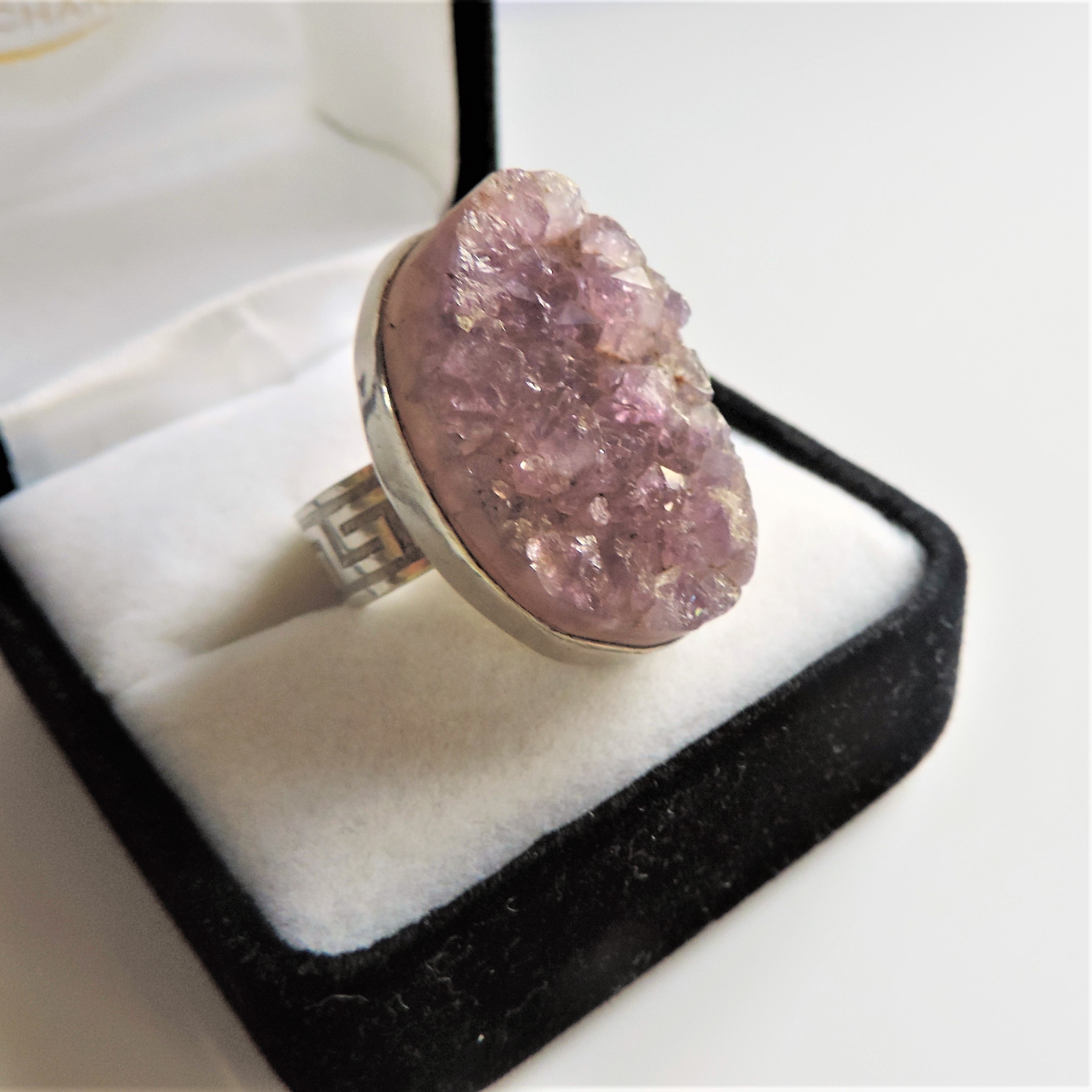 Vintage Artisan Rough Amethyst Ring c. 1970's