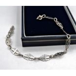 Sterling Silver Bracelet 'New' with Gift Pouch