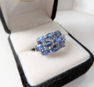 Sterling Silver 6 carat Tanzanite Ring 'NEW' with Gift Pouch