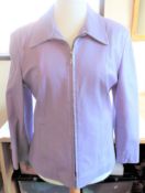 Ladies Proudfoot Lilac Lambskin & Leather Jacket Fully Lined Size 14
