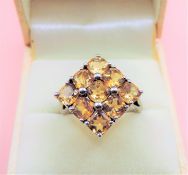 Sterling Silver Citrine Ring 'NEW with Gift Pouch'