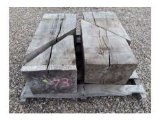 4x Job Lot Hardwood Sawn Dry English Oak Block / Beam Offcuts