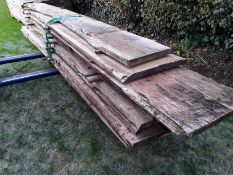 10x Hardwood Dry Sawn Waney Edge / Live Edge Timber English Oak Boards / Planks