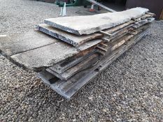 10x Hardwood Timber Sawn Seasoned English Oak Waney Edge / Live Edge Boards/ Planks