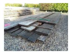 13 x Hardwood Timber Sawn Waney Edge / Live Edge English Oak Boards / Slabs