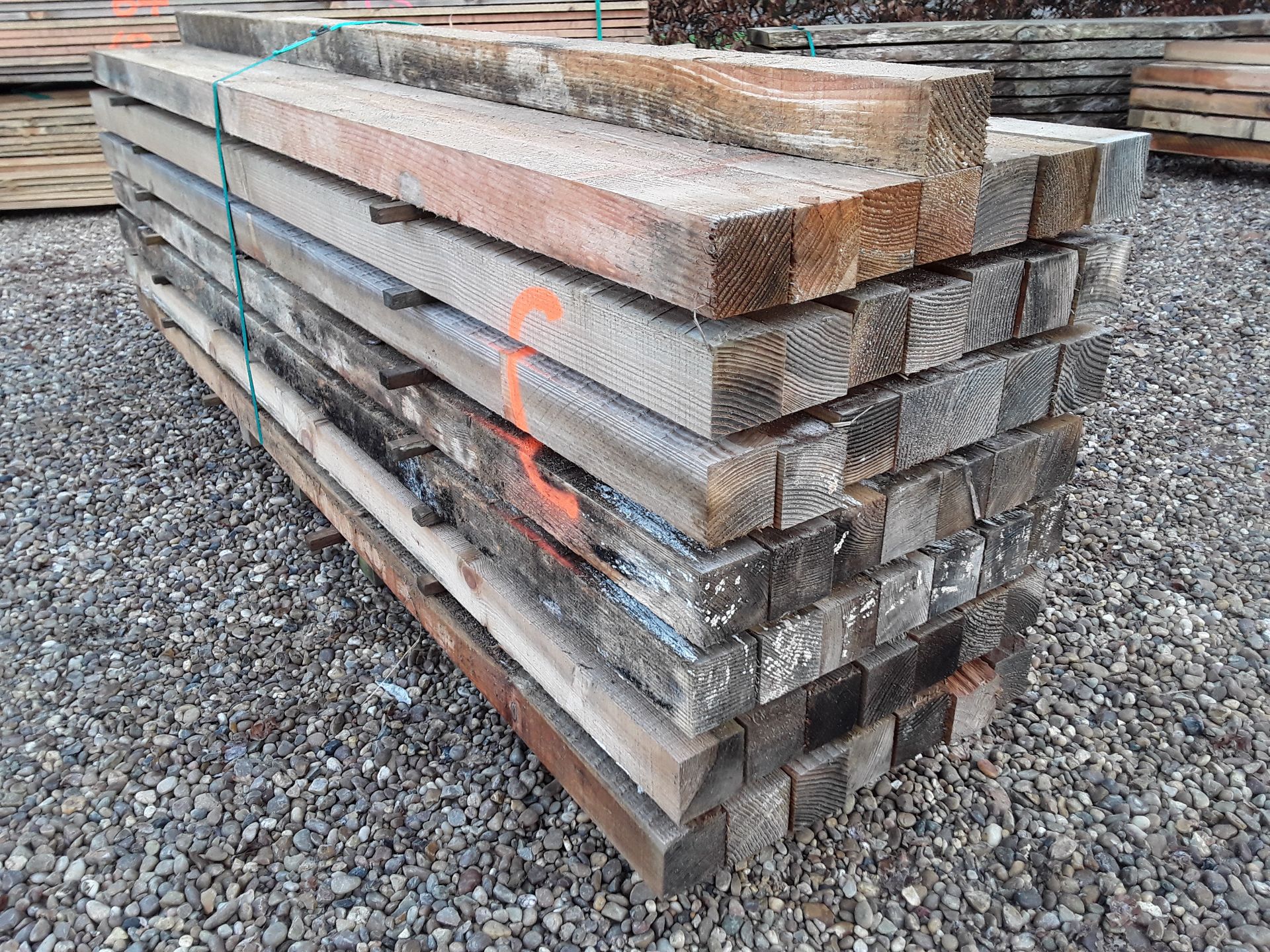 50x Softwood Sawn Untreated Larch / Douglas Fir Posts 3" X 3" X 8FT