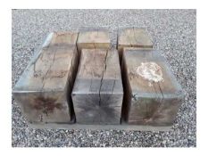 5x Hardwood Air Dried Sawn English Oak Blocks / Beams