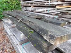 5x Hardwood Air Dried Sawn English Old Oak Waney Edge / Live Edge Slabs