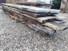 11x Hardwood Timber Sawn Seasoned English Oak Waney Edge / Live Edge Boards/ Planks