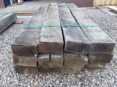 12x Hardwood Sawn Timber Rustic English Oak Sleepers