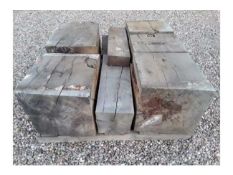 9x Job Lot Hardwood Timber Sawn Dry English Oak Block / Beam Offcuts