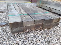 10x Hardwood Sawn Timber Rustic English Oak Sleepers