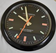 34cm Black Body Black Dial Clock