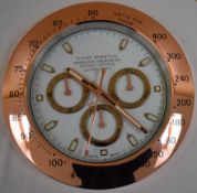 34cm Copper Body White Dial Clock