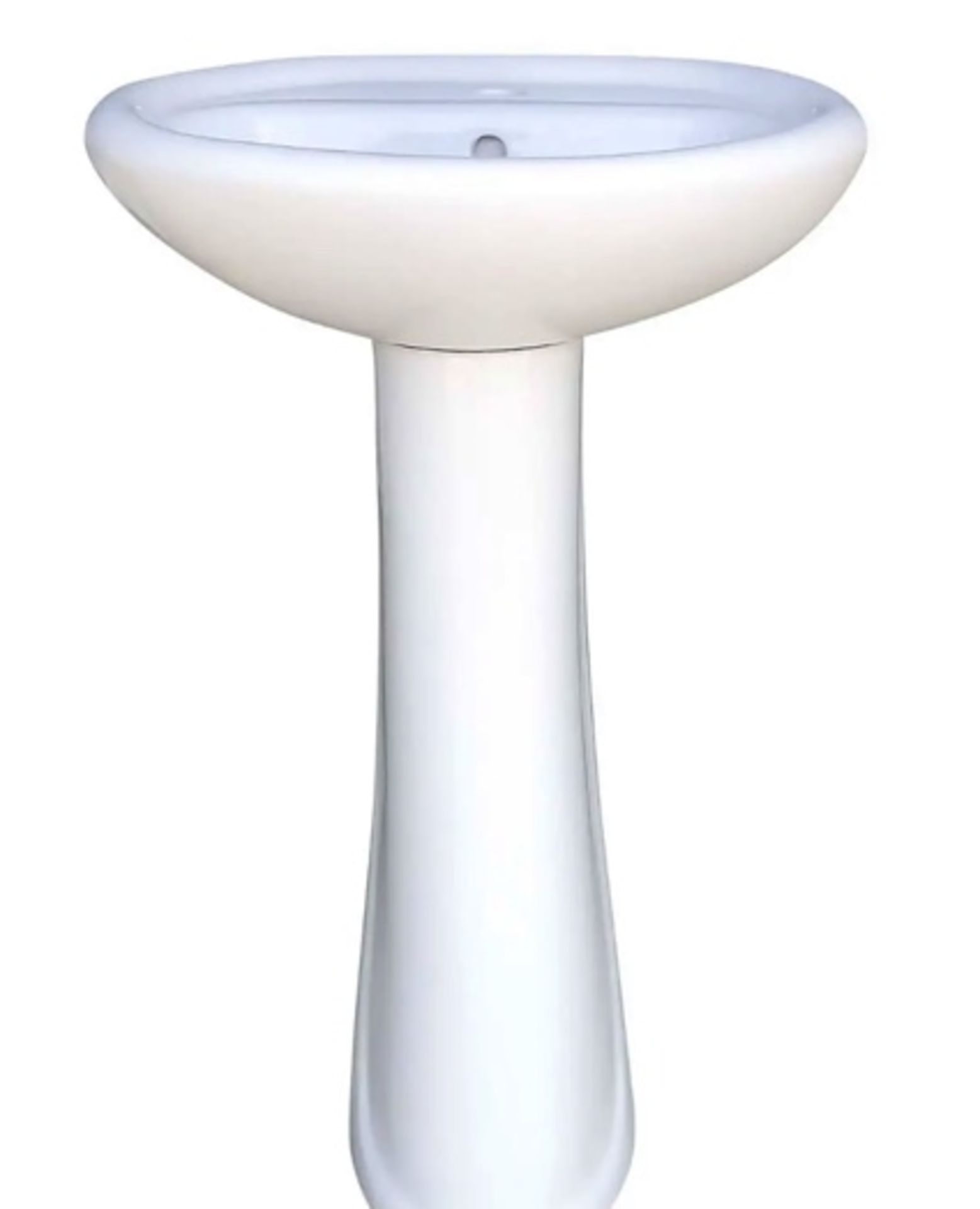 Brand New Tilwick Ceramic Basin with Pedestal - 1 Tap Hole RRP £70 **NO VAT**