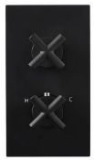 New in Box Noir Concealed Shower Valve Dual Thermostatic - Black RRP £232 **NO VAT**