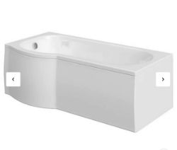 New Pilma White Left Hand Shower Bath 1500 x 850mm RRP £432 **NO VAT**