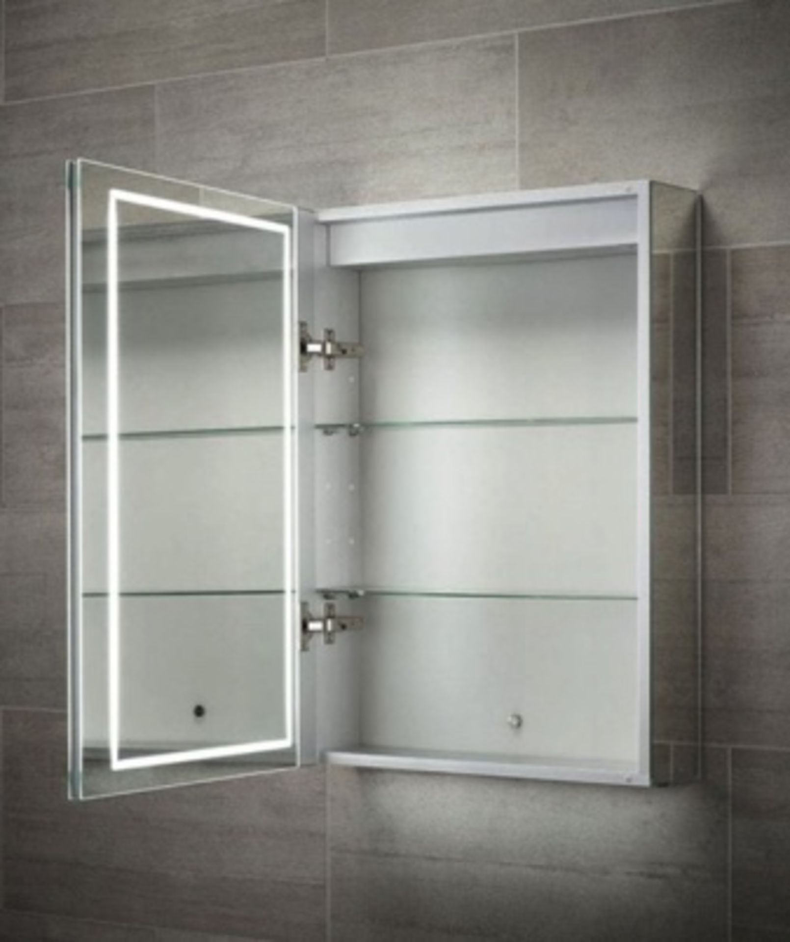 Brand New Boxed Sensio Sonnet Single Door LED Mirror Cabinet 700x500x138 mm RRP £558 **NO VAT**