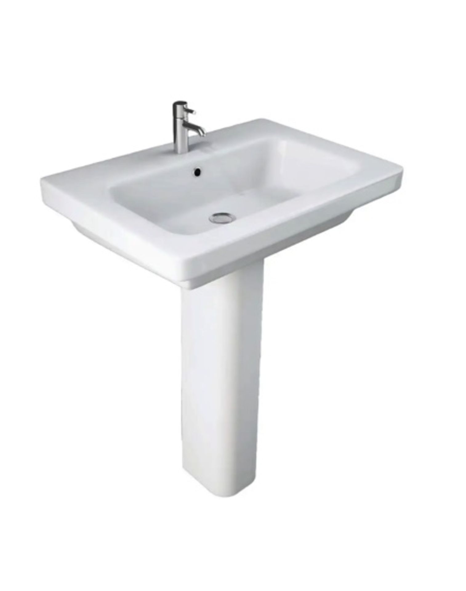 Brand New Falcon 650mm White Basin and Full Pedestal with 1 Tap Hole RRP £128 **NO VAT**