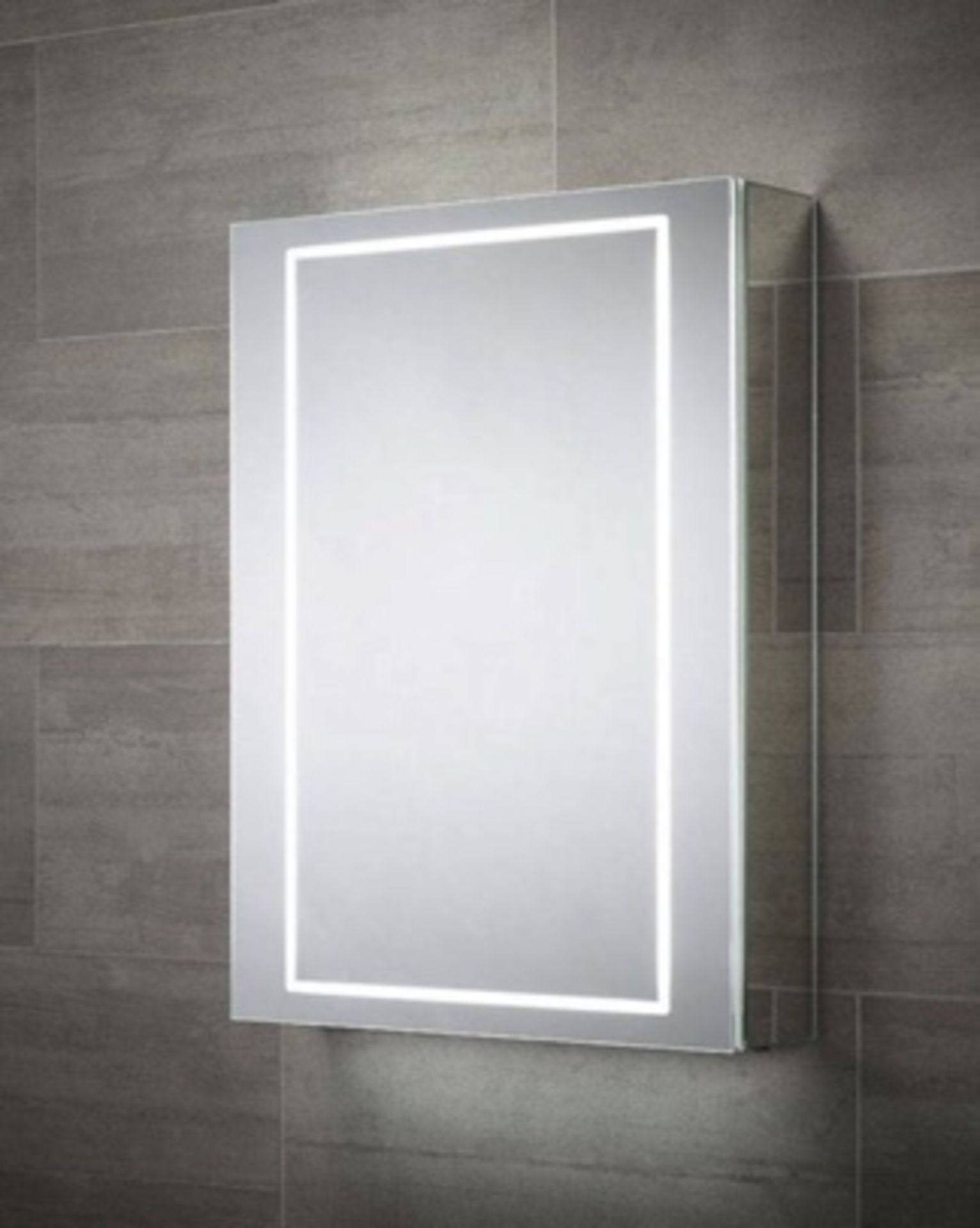 Brand New Boxed Sensio Sonnet Single Door LED Mirror Cabinet 700x500x138 mm RRP £558 **NO VAT** - Image 2 of 2