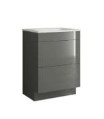 New in Box House Beautiful ele-ment(s) 600mm Floorstanding Vanity Unit - Gloss Grey RRP £272 NO V...