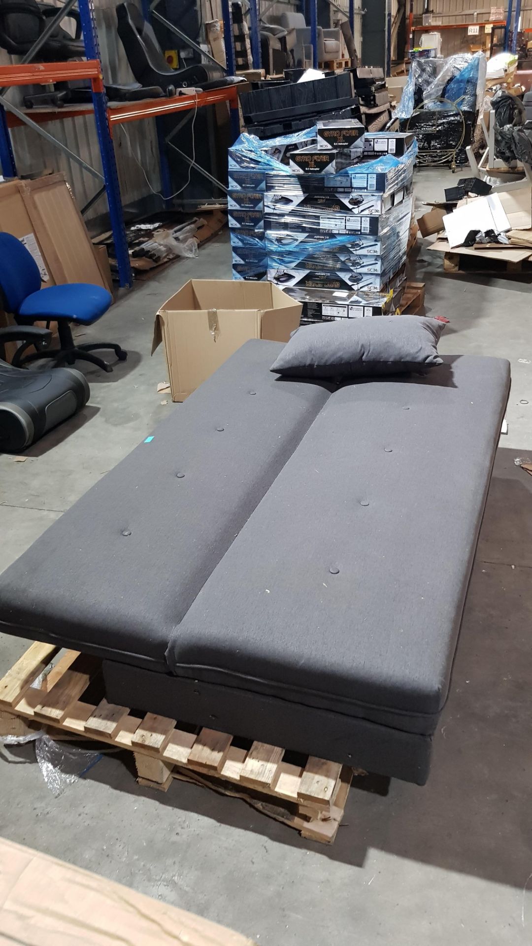 (P) RRP £250. Sidney Sofa Bed With Storage Charcoal. (Lot Comes With 1x Cushion). Please Note There - Image 6 of 8