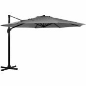 (R3) Rattan Gazebo, 2 x Large Parasols & Spare Gazebo Framework