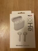 (10B) Lot RRP £520. Approx 40x Red5 Wireless Earbuds White. (All Units Have Return To Manufacturer