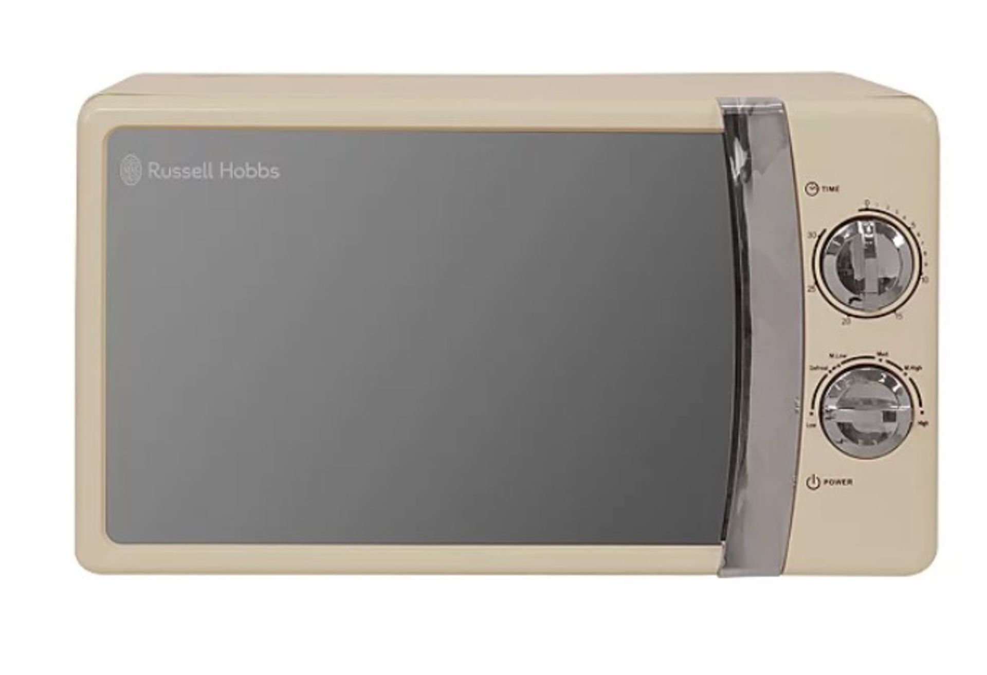 (1B). RRP £80. Russell Hobbs Colours Plus Classic Cream Compact Manual Microwave (RHMM701C-JD) - Image 2 of 4