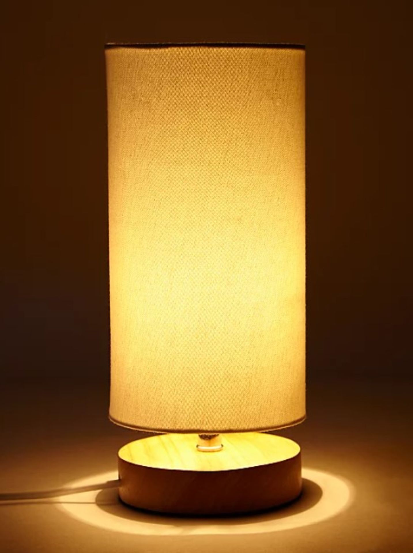 (6L) 13x Mixed Table Lamps. 4x Grey Basic Lamp. 4x Pebble Lamp Yellow. 4x Cylinder Wood Lamp Natura