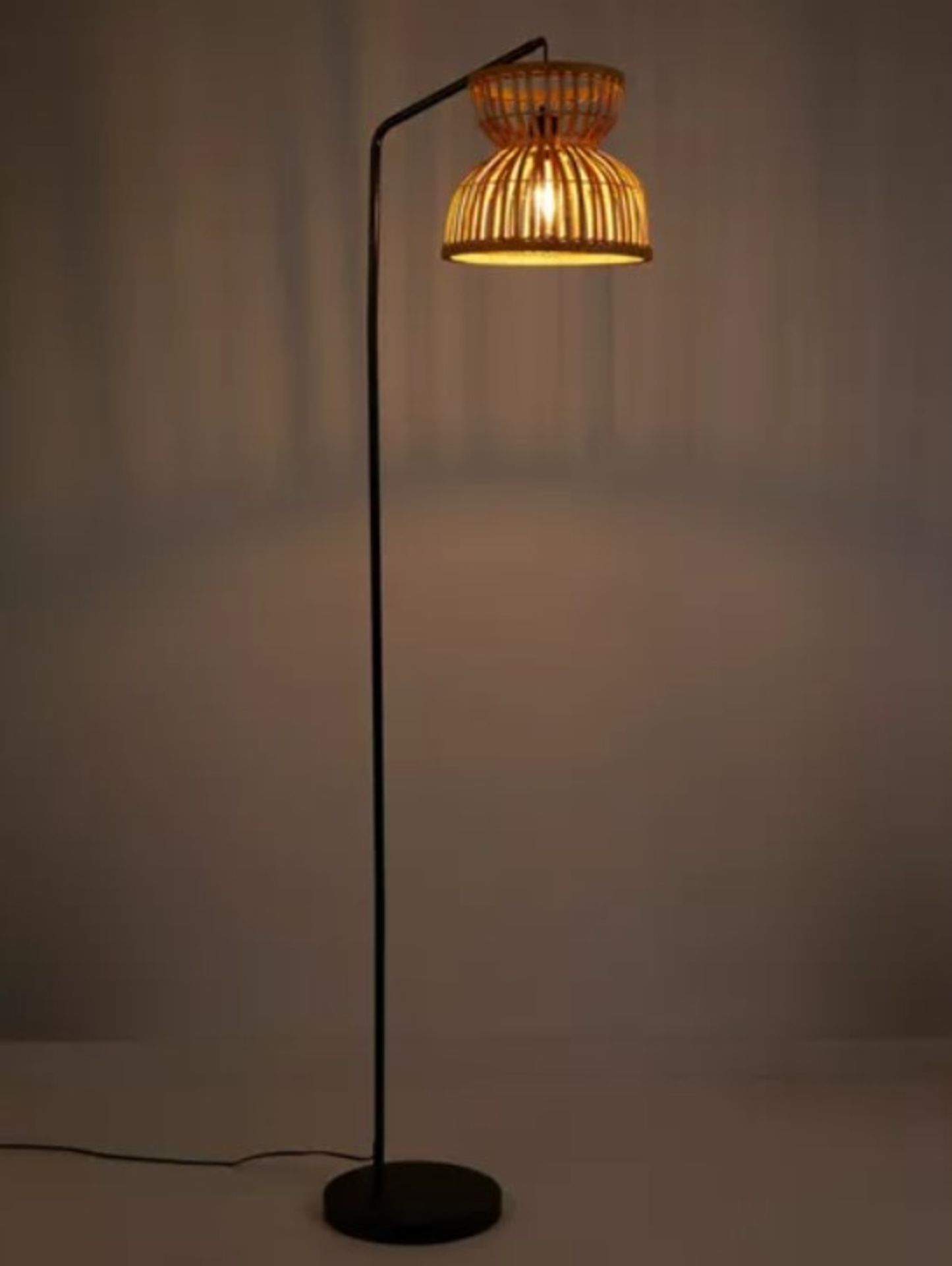 (6L) Lot RRP £100. 2x Black Bamboo Hanging Floor Lamp RRP £50 Each. - Image 2 of 7