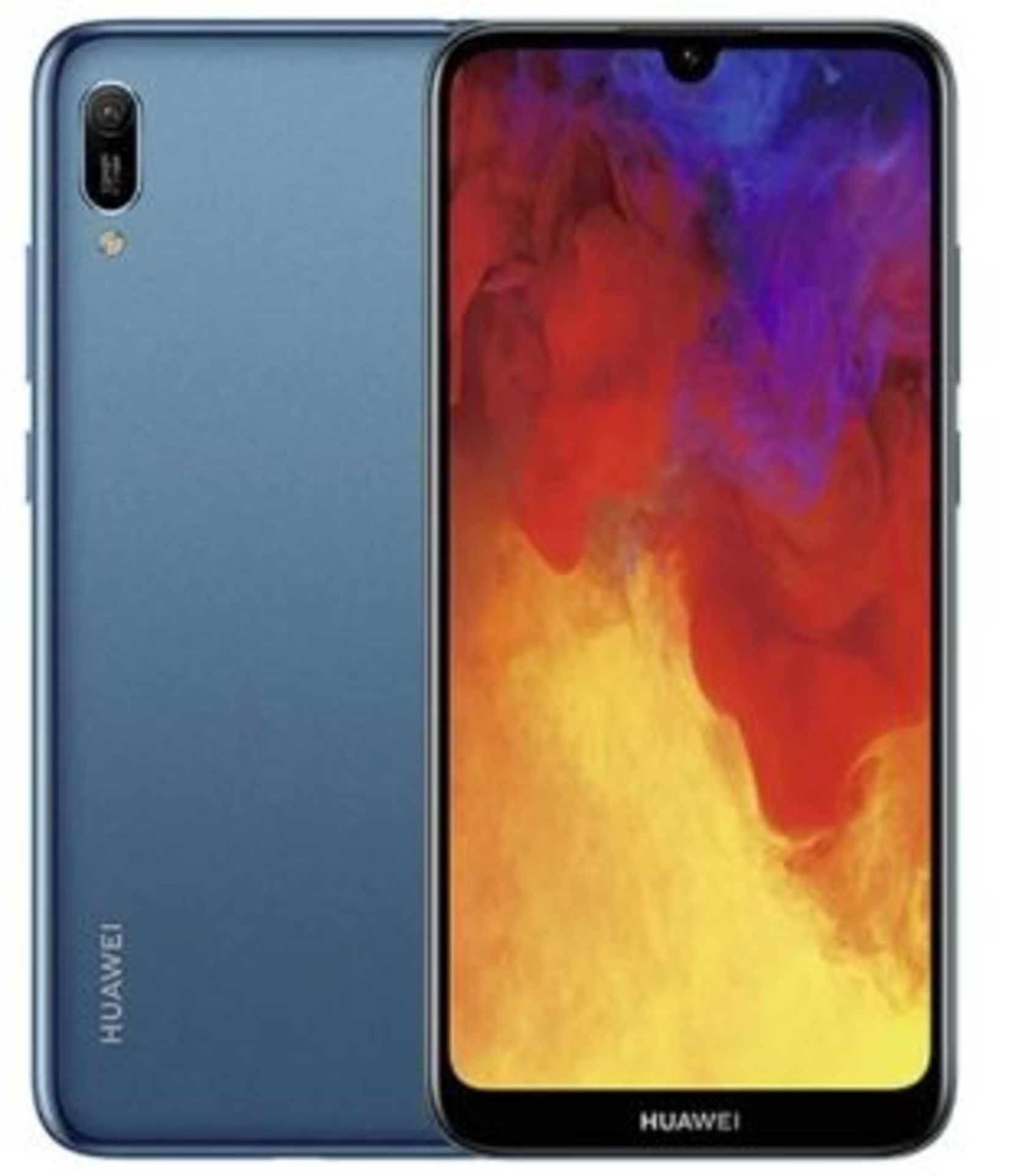 (Mez) RRP £100. Huawei Y6 2019 Smartphone Dark Blue. 6.09”, 720x 1560 Pixels. 13Mp Camera, 1080P Vi