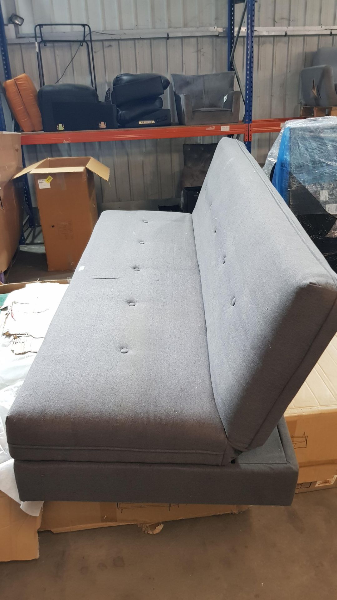 (P) RRP £250. Sidney Sofa Bed With Storage Charcoal. Please Note There Are No Legs In Lot. - Image 7 of 11