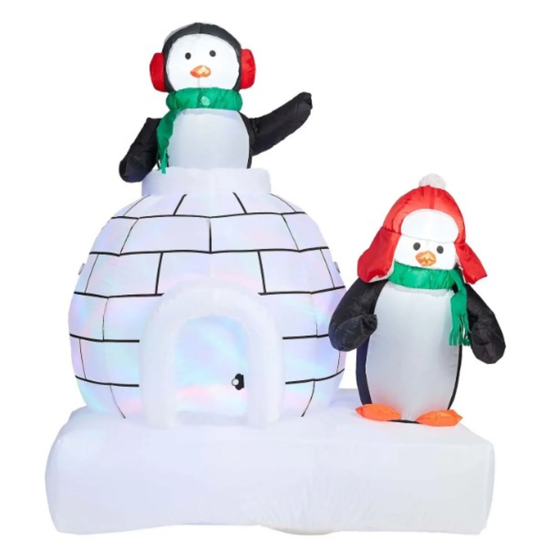 (5D) RRP £65. 5ft Penguins and Igloo Christmas Inflatable. - Image 2 of 5