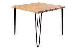 (R3) RRP £469. Heal’s Brunel Oak Square Dining Table . Appears Solid Oak & New / Boxed. 0101459