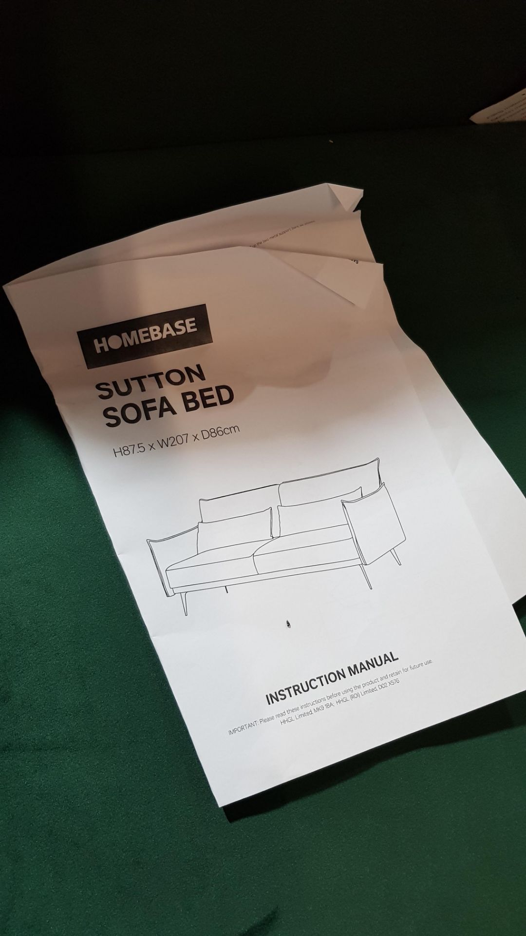 (P) RRP £550. Sutton Sofa Bed Emerald. Dimensions: (Sofa-H88x W208x D86cm, Bed-H45x W115x D188cm). - Image 10 of 15